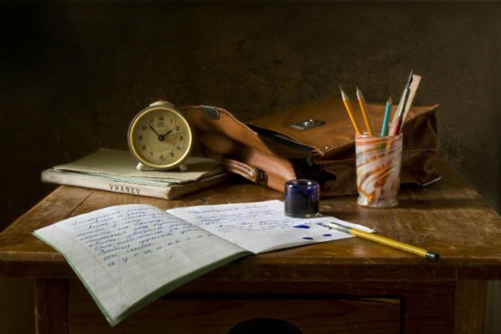 a book with handwriting 