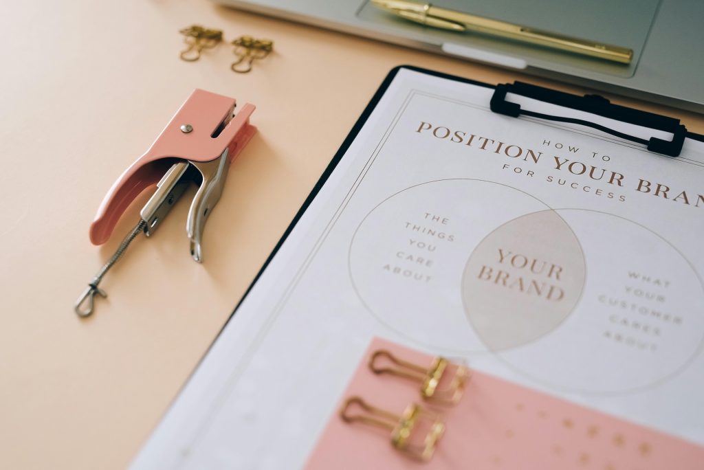 flatlay of a business plan