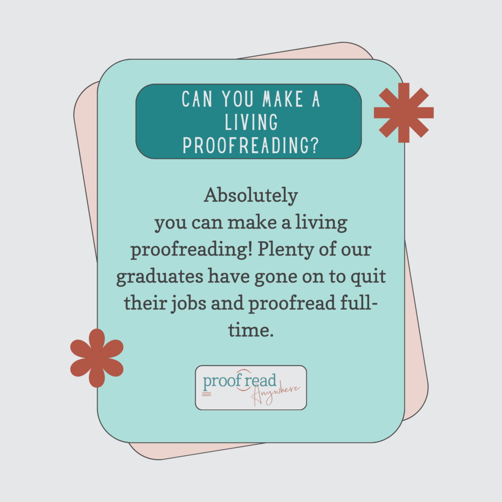 Can you make a living proofreading?