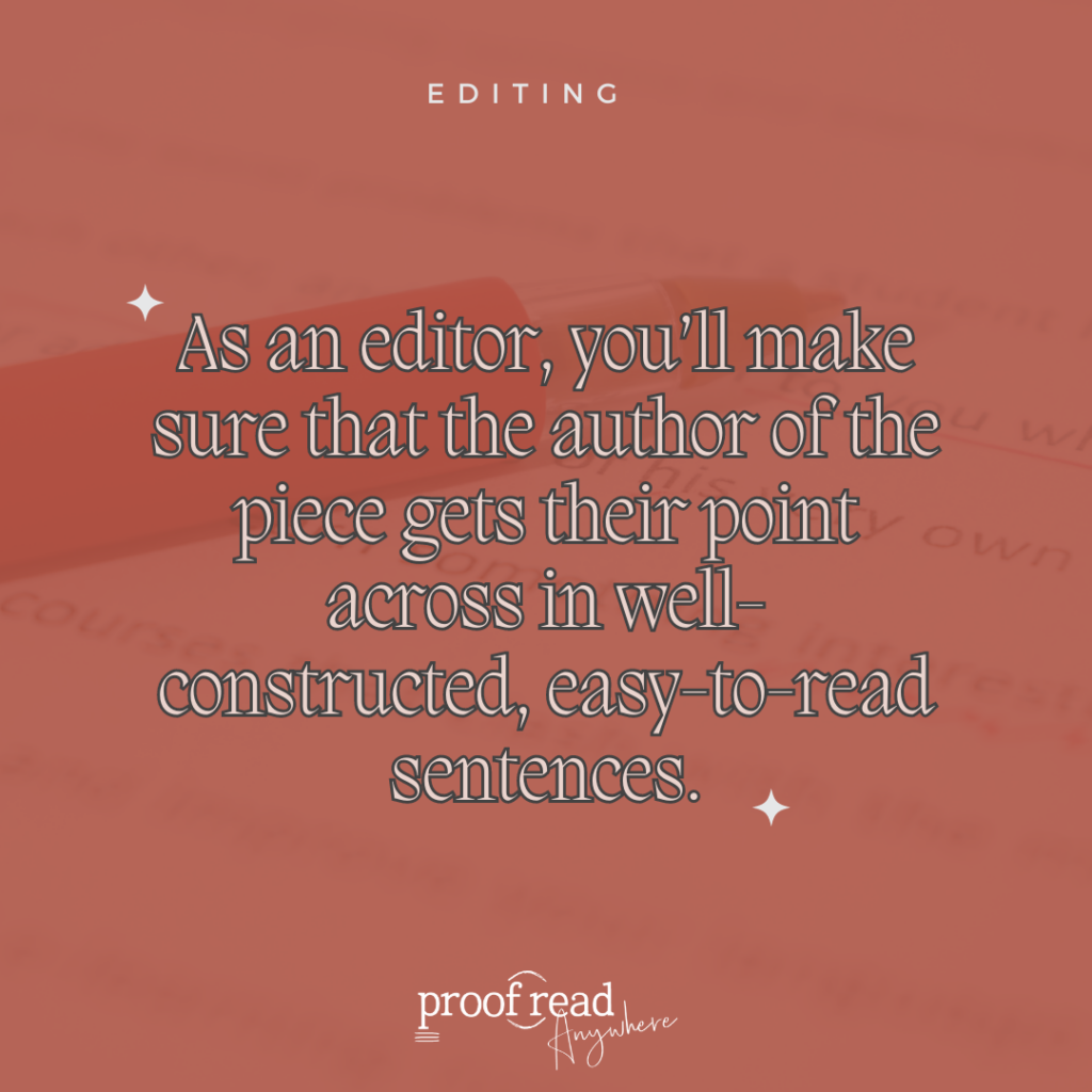 The image describes the side hustle: editing