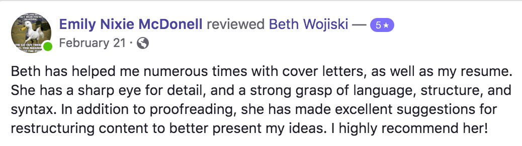 Beth got FOUR proofreading clients by speaking up at a local workshop.